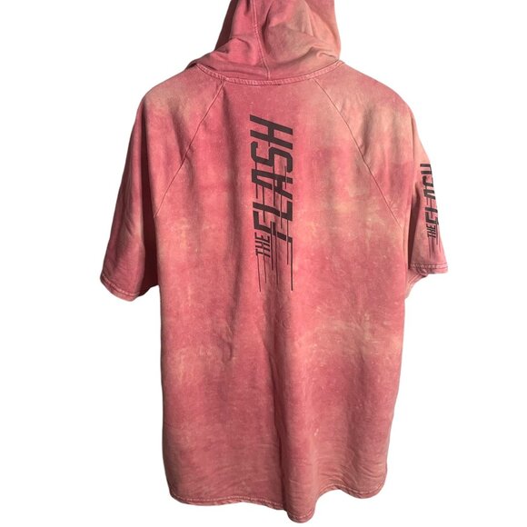 DC The Flash Short Sleeve Pullover Hoodie 2XL Custom Tie Dye Kangaroo Pocket - Picture 4 of 7